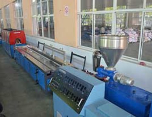 PVC profile extrusion line